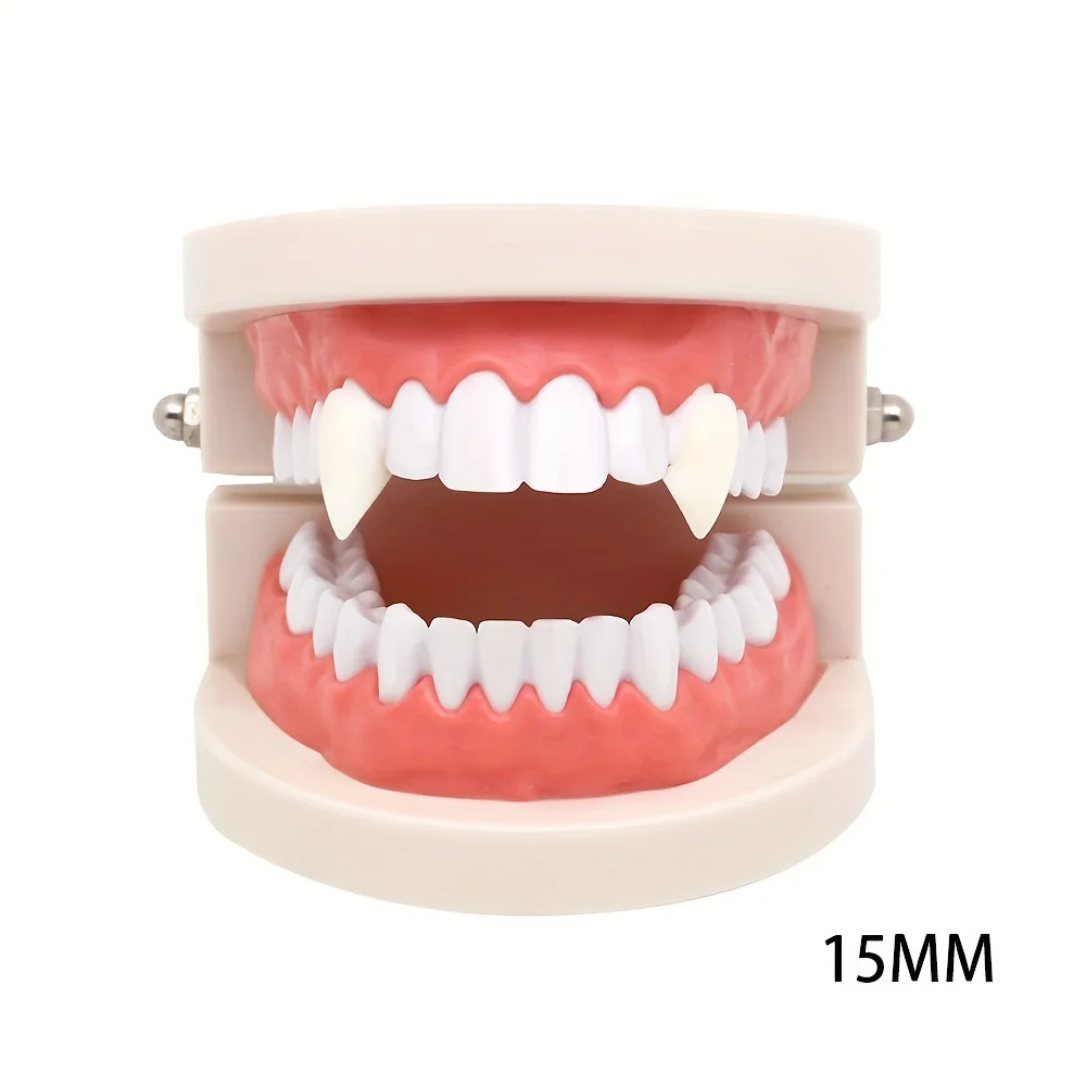 4-Piece Set Of Transparent Resin Vampire Fangs - Perfect For Halloween & Cosplay Decorations, No Power Needed