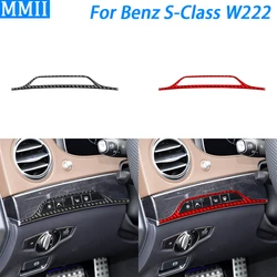 For Benz S-Class w222 2013-2020 Carbon Fiber Driver Dashboard Button Panel Cover Car Interior Decoration Accessories Sticker
