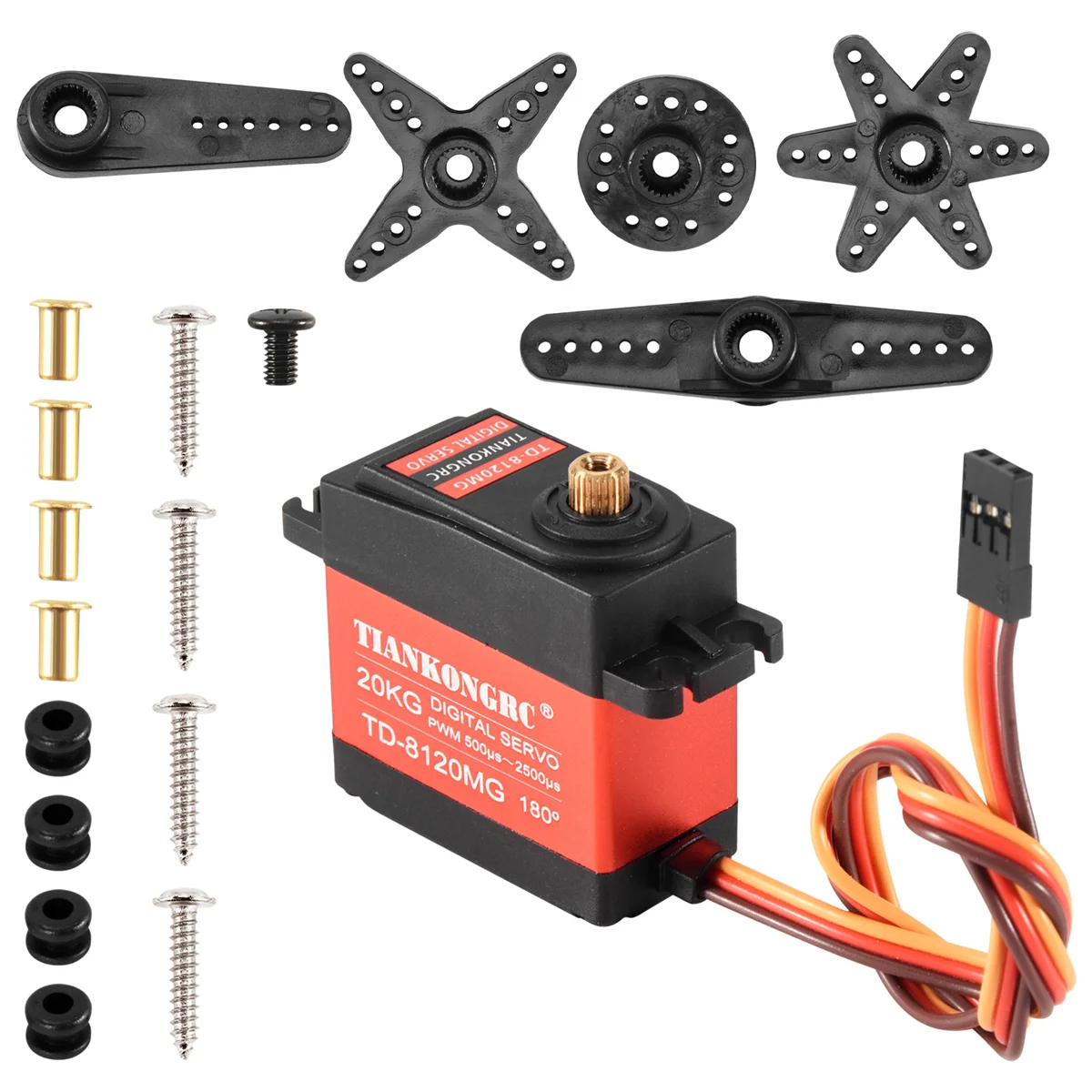 تيانكونغرك-معدات معدنية رقمية مضادة للماء ، سيارة موديل بجهاز تحكم عن بعد ، 20 * عزم دوران عالي ، زاوية ، سيرفو