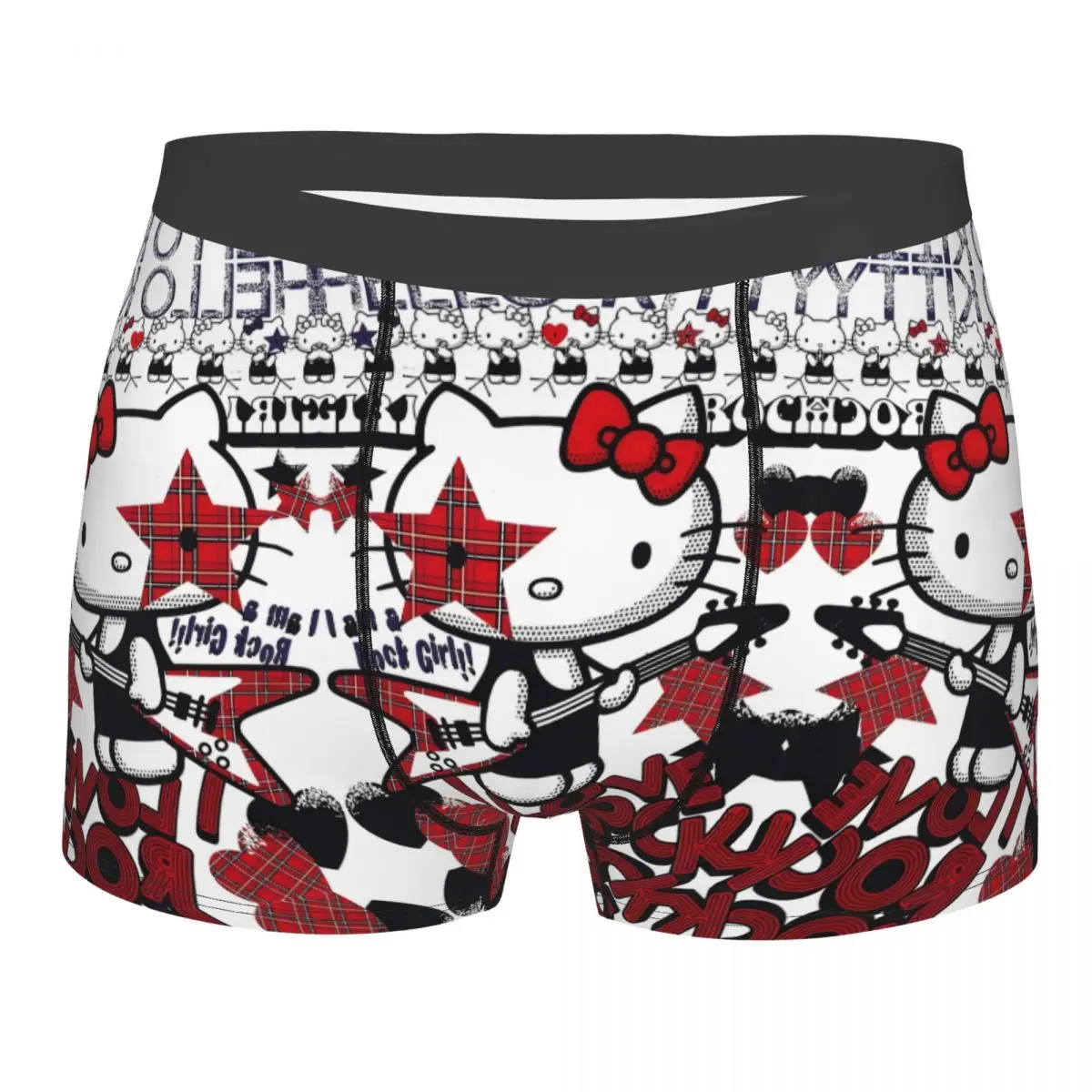 

Нижнее белье Hello Kitty на заказ, мужские эластичные милые трусы-боксеры KT Cat, шорты, мягкие трусы для Homme