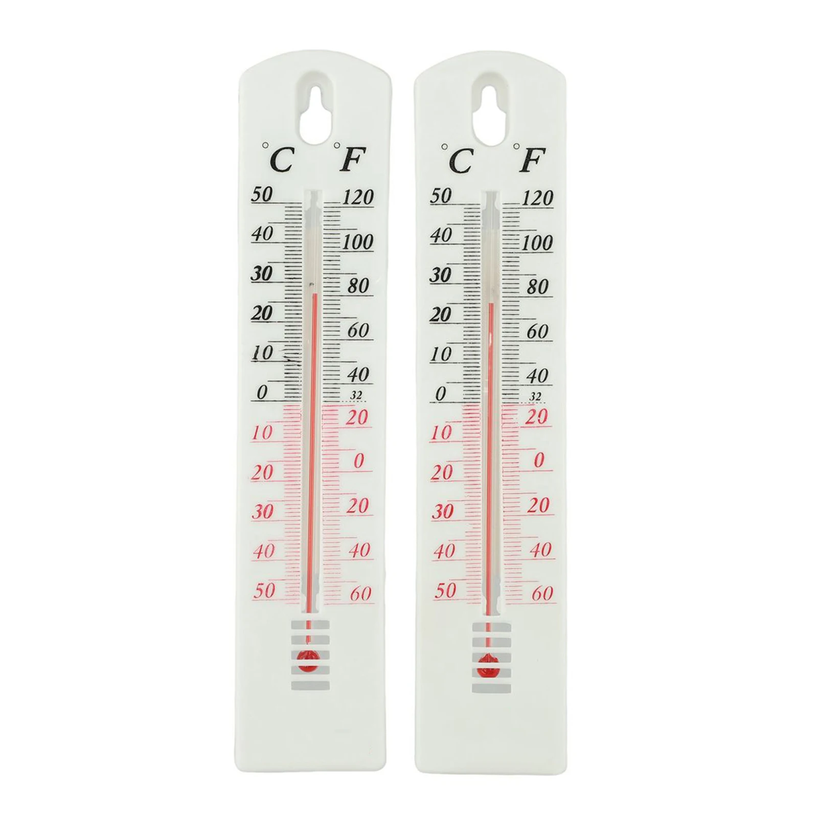 2 Pcs Thermometer Wall For Wall Mounting Garden Greenhouse Hanging High Quality 196X 43mm Size 196mm X 43mm Approx