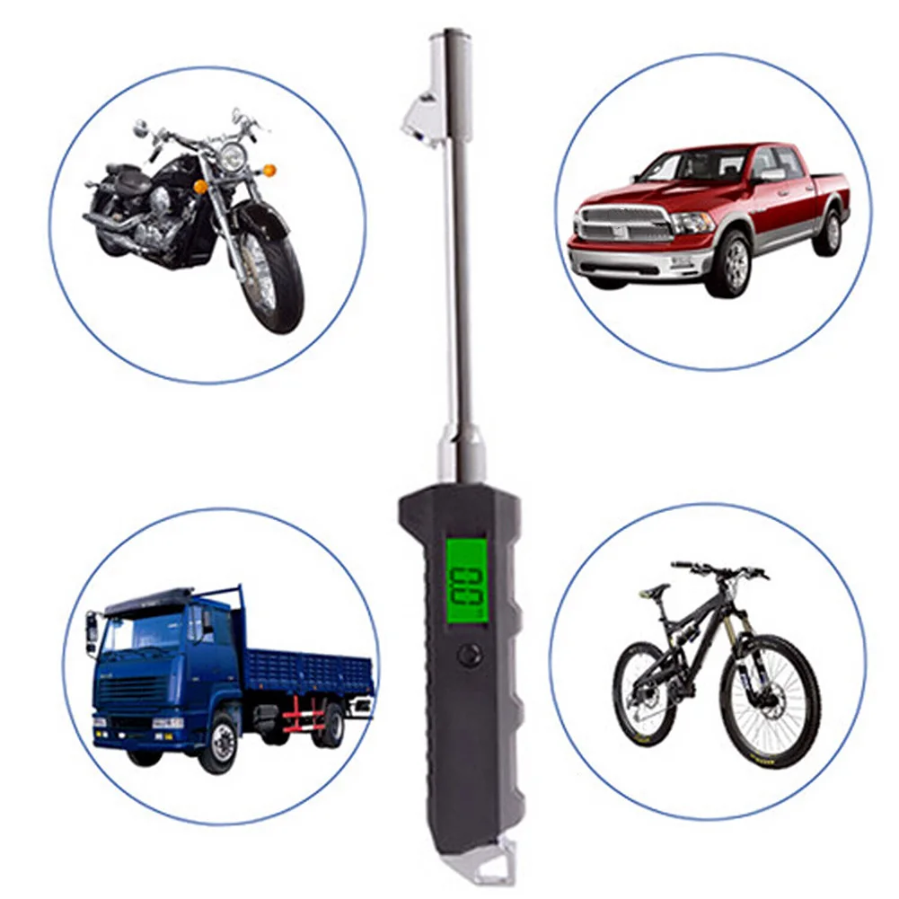 LCD Display Tire Air Pressure Gauge Backlight LCD Screen High Tire Pressure Low Tire Pressure Vehicle Tires Light Brightness