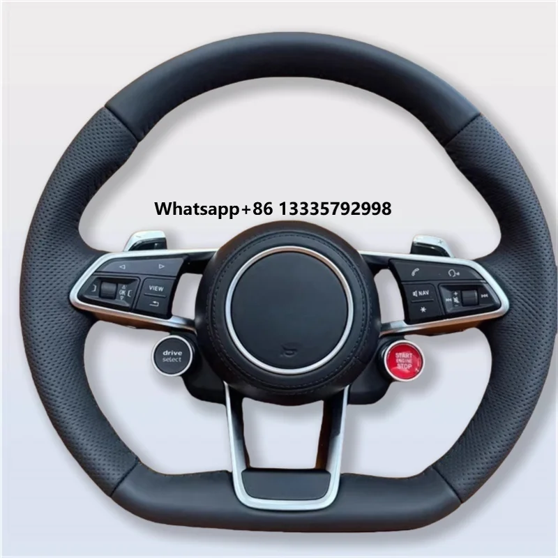 

Leather Steering Wheel Car Accessories for AudiA3 A4 C6 C8 B7 B8 B9 Q3 Q5 Q7 RS3 RS7 Customize Carbon Fiber Steering Wheel