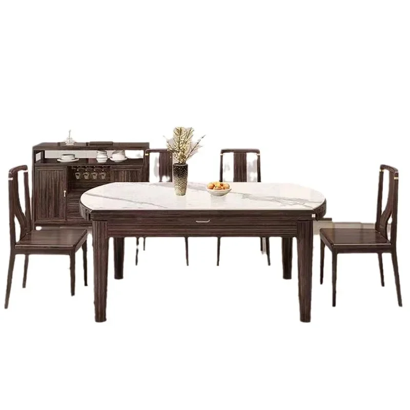 

New Chinese style, Wujin, dining table and chair combination, real restaurant, household
