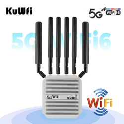 KuWfi 5G 3000Mbps Outdoor Wifi Router 2.4Ghz 5GHz Wireless Router Long Range Access Point Signal Booster With POE Gigabit LAN