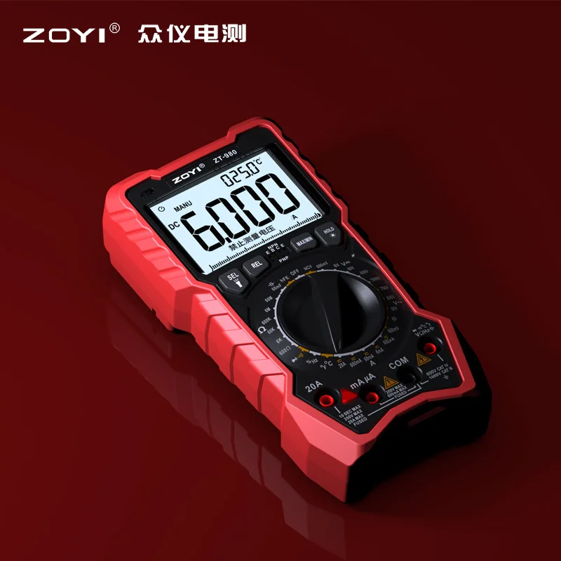 ZOYI digital multimeter ZT-225 four digit semi multimeter automatic range 25000 words high-precision zt-980 zt225