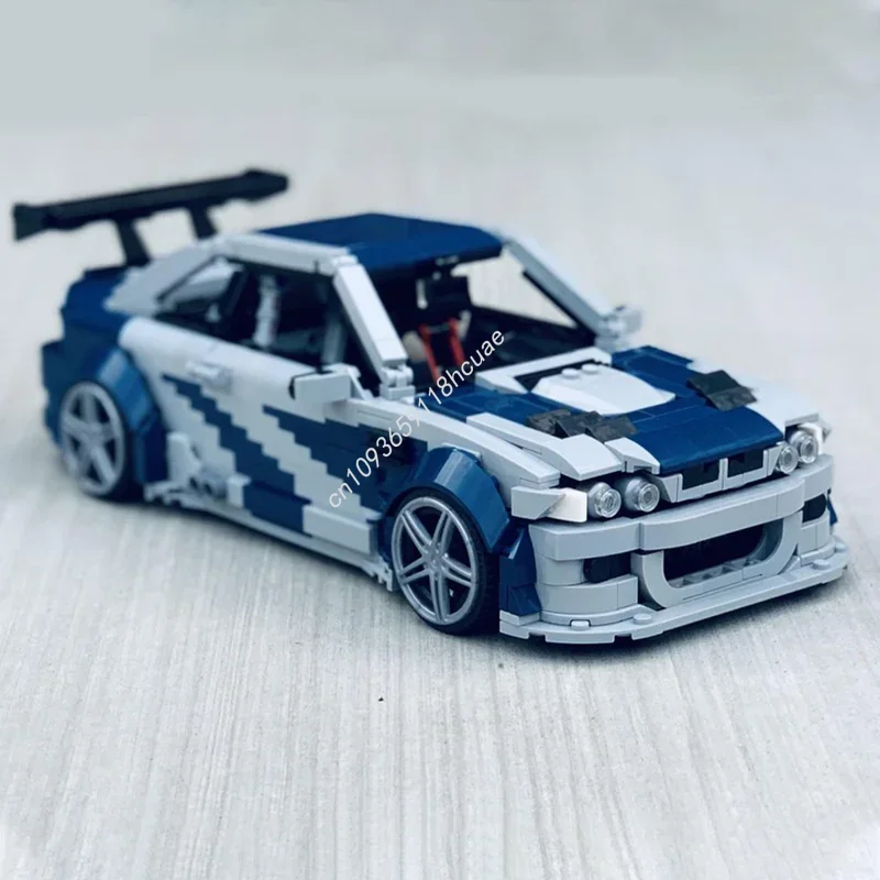 1238 elementów MOC BMWedd GTRs Need Speed MOST WANTED Model Prezent na Boże Narodzenie Klocki Konstrukcyjne DIY Zabawki Kreatywny Pomysł Edukacyjne Klocki