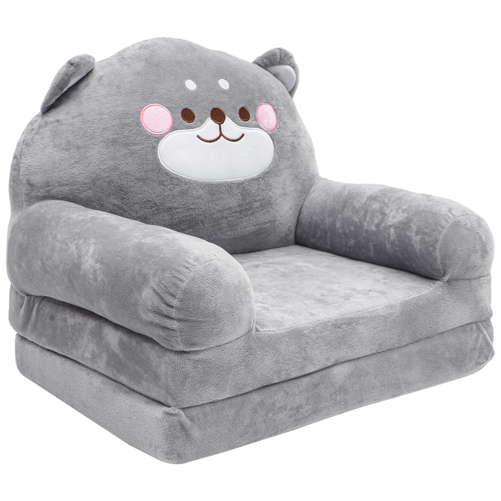 Folding Children's Sofa Baby Sitting Chair Plush Seat Elephant Shaped Multifunction Cartoon Kid