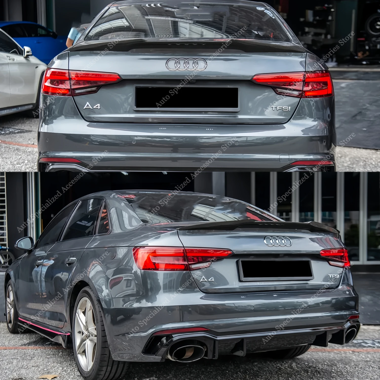 

For AUDI A4 S4 B9 B9.5 Gloss Black M4 Style Rear Trunk Spoiler A4 TFSI TDI S-line 2017-2024 Rear Trunk Tail Bodykits Tuning