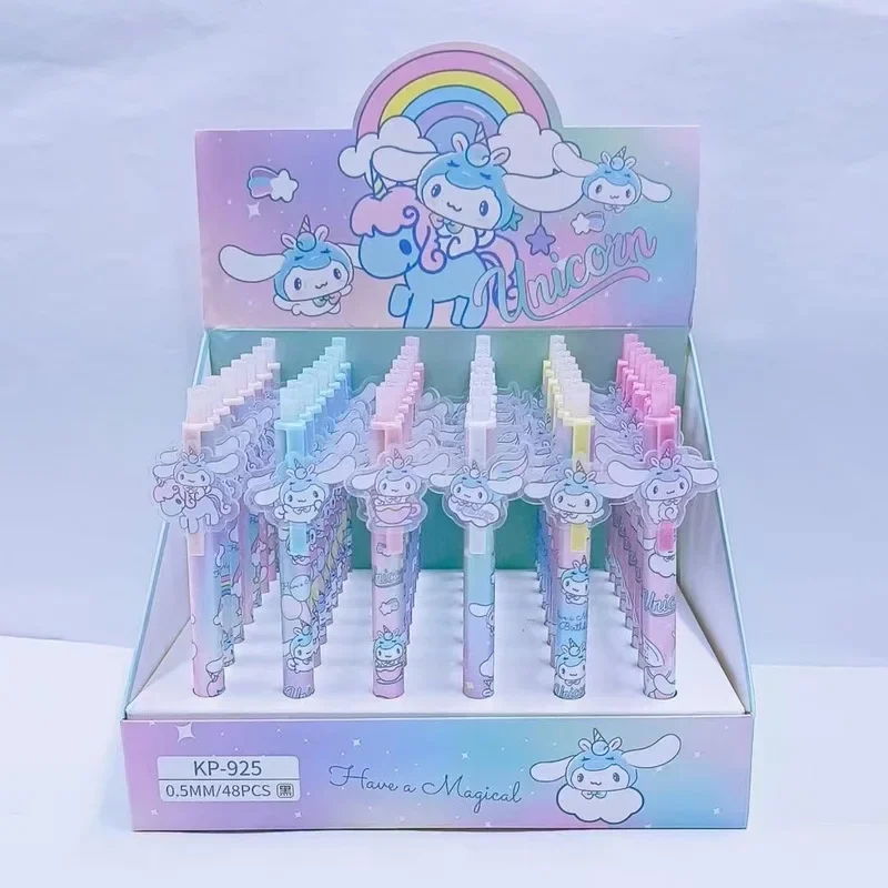 sanrio kawaii cinnamoroll kuromi gel pen student writing imprensa patch pen escrita suave tinta preta presentes para criancas novo 05 05 01