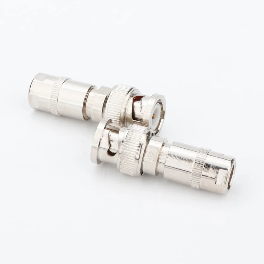 

Brass 50ohm power con audiophile coaxial BNC terminal plugs BNC male plug to female jack adapter connector