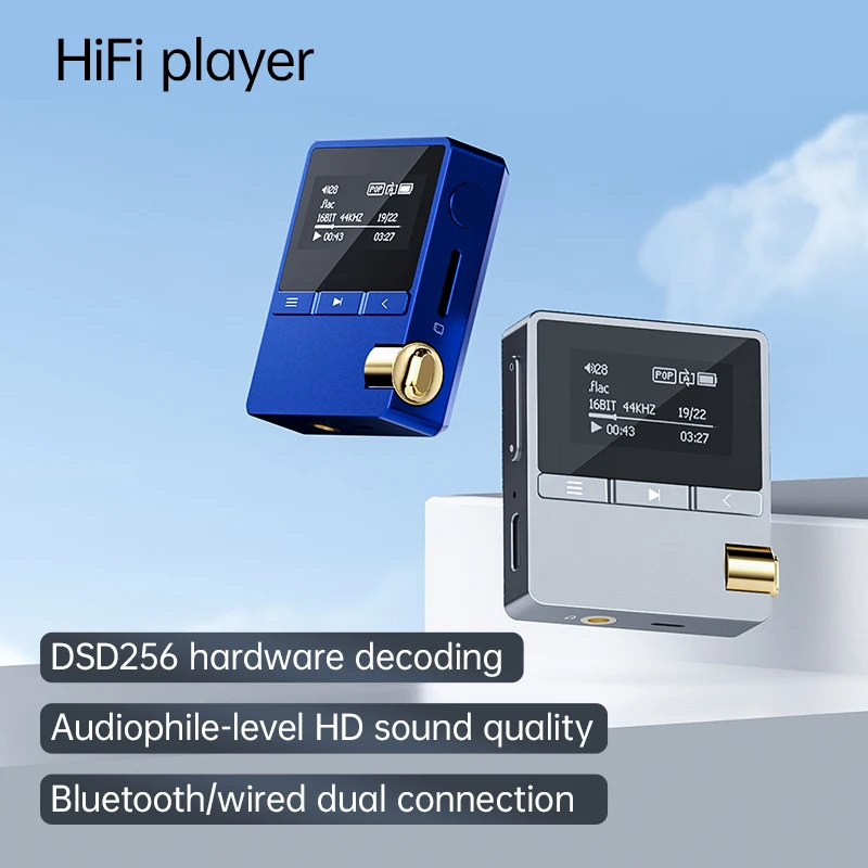 OEM MP3 Lossless Music Player DSD256 Hifi Player Mini HIFI Lossless Player Metal Student Sports Running Walkman