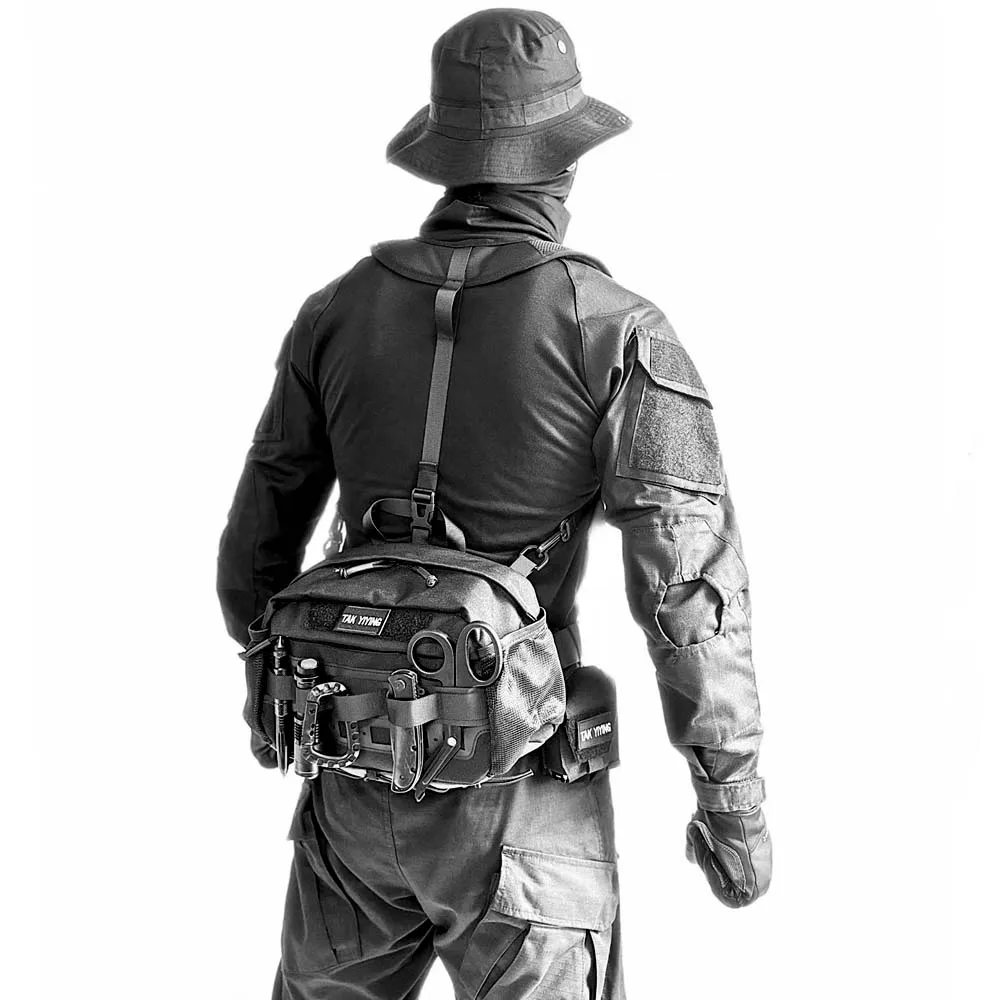 حقيبة خصر رياضية خارجية، حقيبة ظهر لمعدات التسلق الرياضية متعددة الوظائف، حقيبة ظهر لزجاجة المياه لركوب الدراجات، حقيبة رياضية للرجال #3