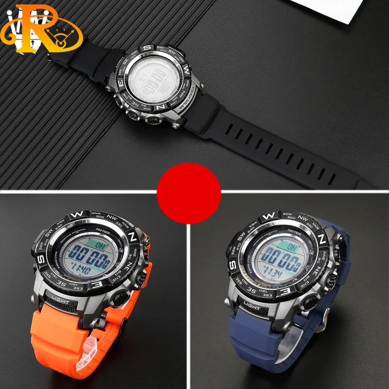 18mm Silicone Watch Strap for Casio G-shock Watchband Protrek PRG-500 510 550 280 250 PRG-260 270 500 PRW-3500 2500 5100 Band