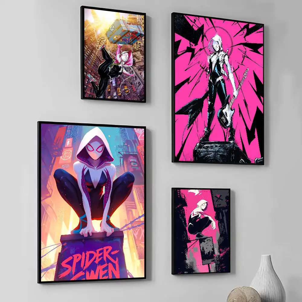 Anime Beautiful Spider Girl Cool Girl G-Gwen S-StacyS Poster Home Living Room Bedroom Bar Cafe Art Decor
