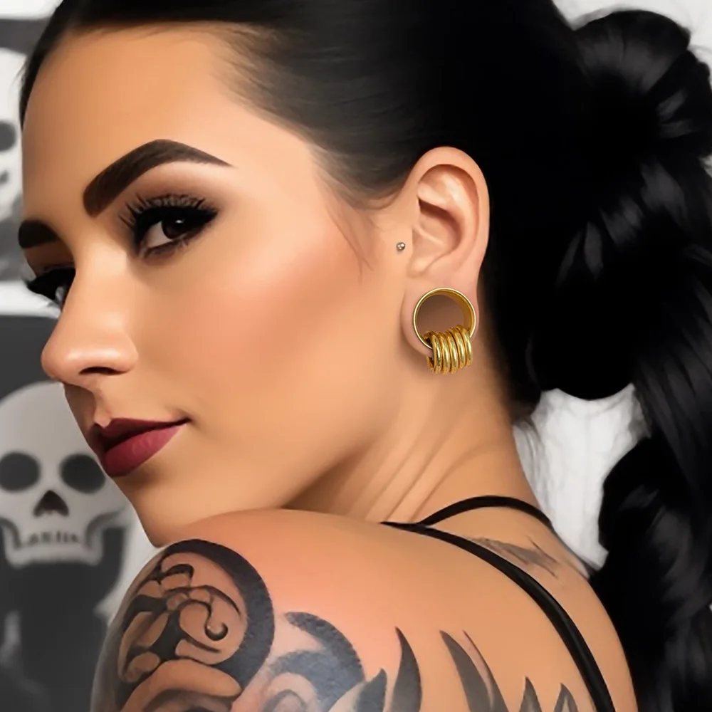 Stainless Steel Ear Tunnels for Body Piercing