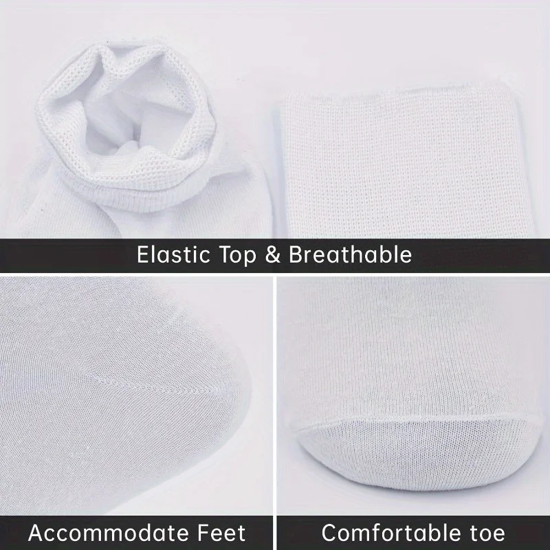 12 Paar Diabetiker-Socken mit elastischen Bündchen, nicht bindenden Oberteilen, extra lockerem und atmungsaktivem Design für Komfort – Detail 2