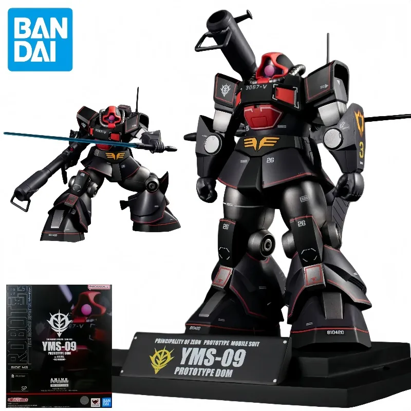 Bandai ROBOT Spirits YMS‑09 Prototype Dom Ver.A.N.I.M.E.Gundam Подвижная фигурка персонажа аниме, коллекционная модель, полностью укомплектованная.