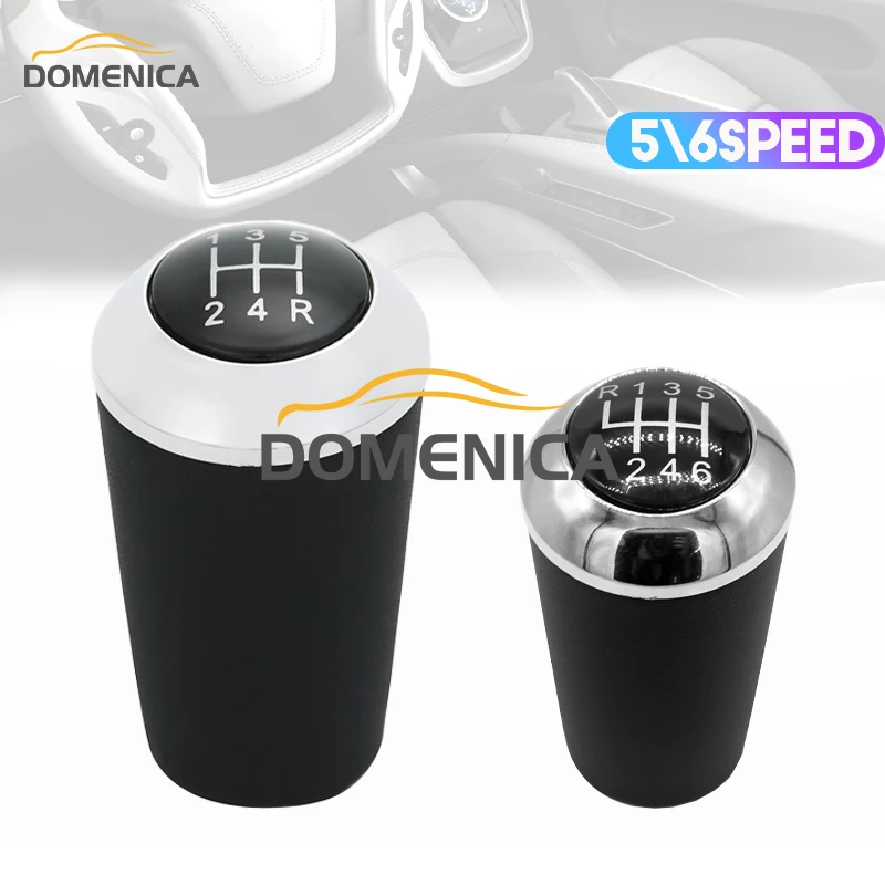 Chrome for MAZDA 3 BK BL 5 CR CW 6 II GH CX-7 ER MX-5 NC III 23 MT 5/6-Speed Gear Shift Knob Leather Shifter Lever Arm Headball