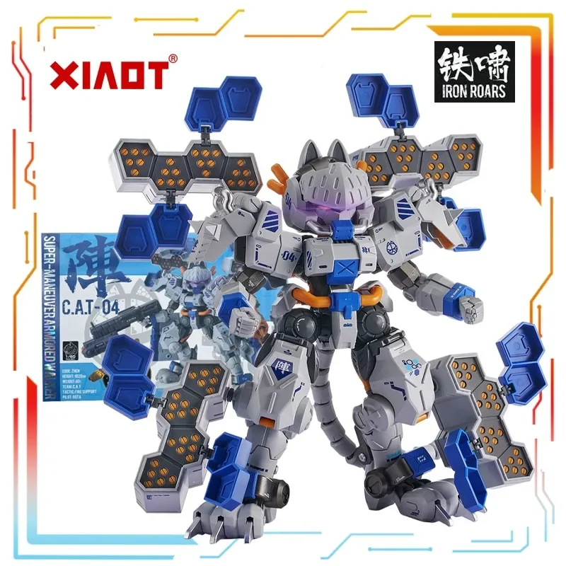 Spot Supply XIAOT Original IRON ROARS Series C.A.T-04 and C.A.T-02 Jungle Ver. Plastic Assembly Model Boy's Gift Collectibles
