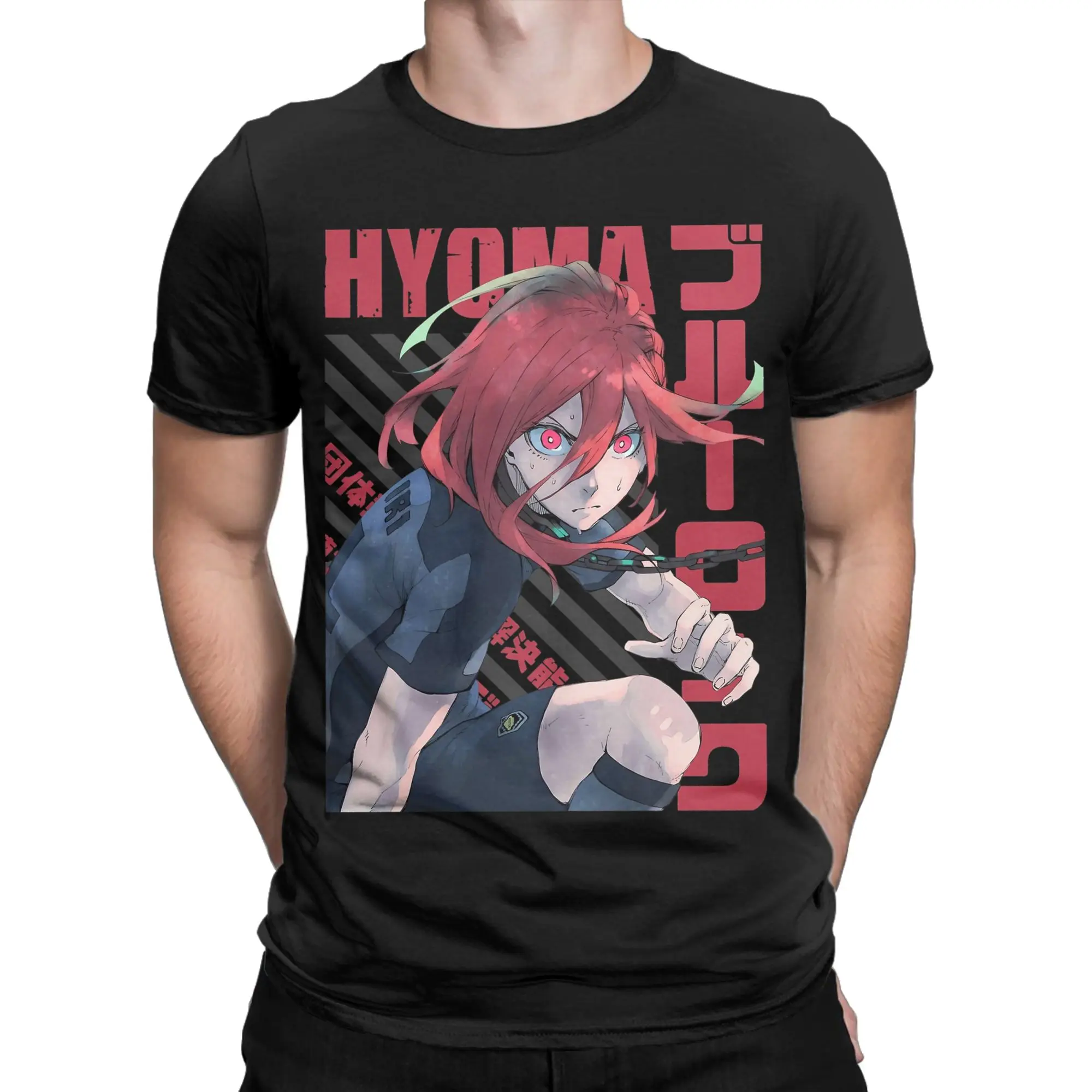 Men's T-Shirts Blue Locks Hyoma Chigiri Fashion Cotton Tee Shirt Short Sleeve  T Shirts Round Collar Clothing Gift