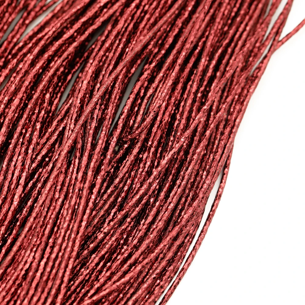 5 ياردة مستديرة فو الجلود الحبل سحق الجليد الملمس الملونة بولي Leather حزام من الجلد النتائج سلسلة حبل عقد دي اي واي سوار صنع