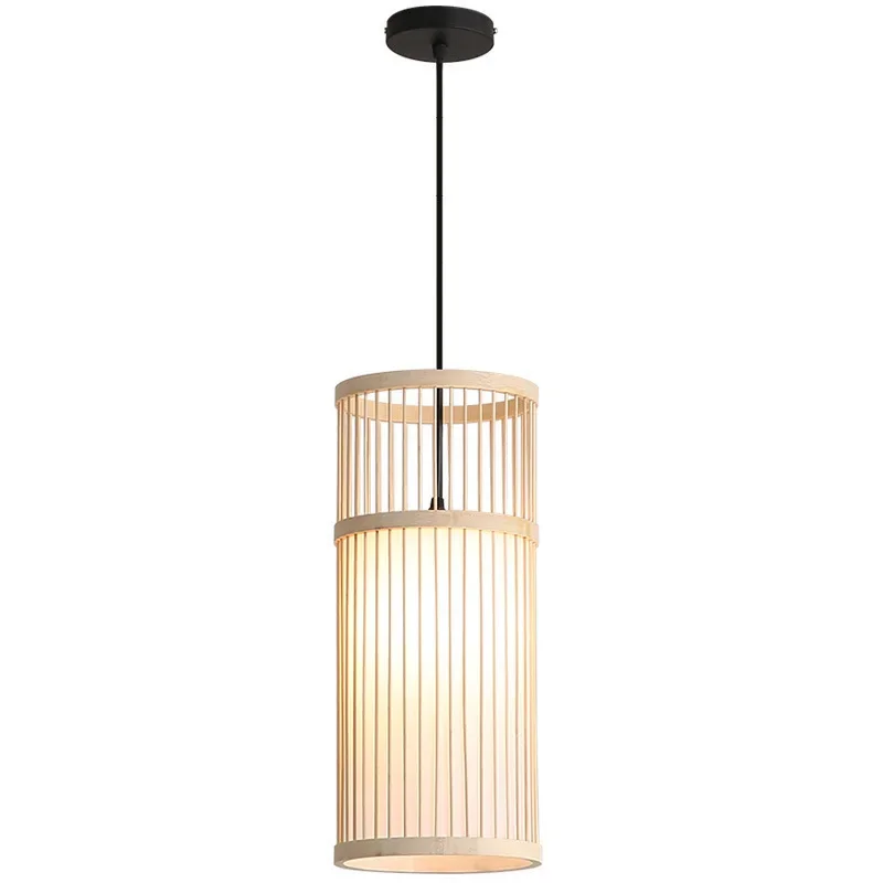 

Rattan Bamboo Lampshade Led Pendant Lamp Natural Rattan Wicker Ceiling Chandeliers Hand Woven E27 Hanging Lighting Fixtures