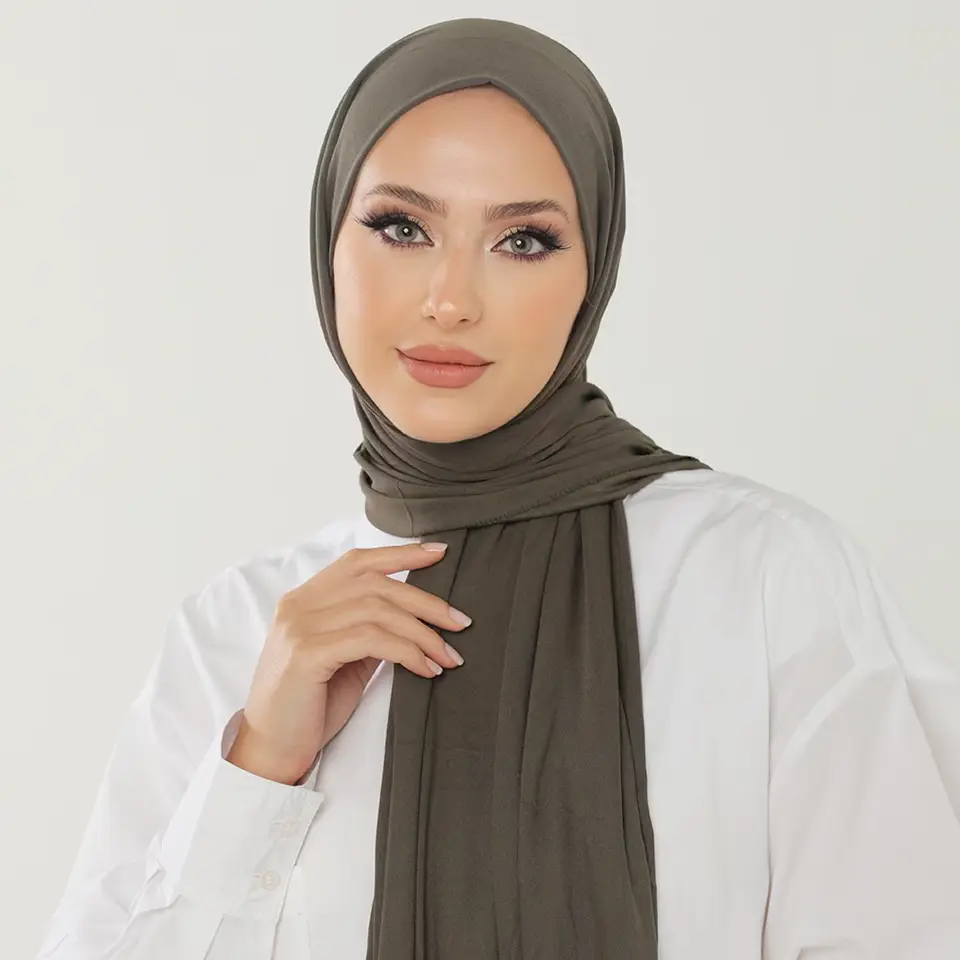 حجاب قطني مريح عالي الجودة، وشاح ناعم للصلاة، شالات صلاة للنساء المسلمات - 2