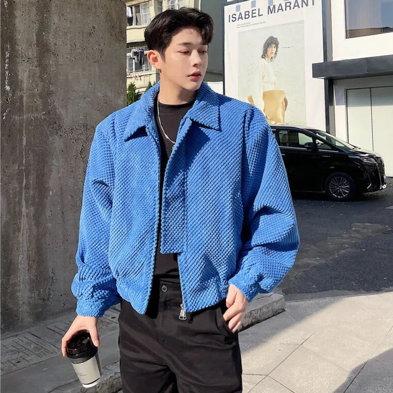 LUZHEN Casual Coat Lapel Blazer Color Stylish 2024 Solid Men Personality Korean Trendy Loose Short Jacket Elegant Clothes 7467b3