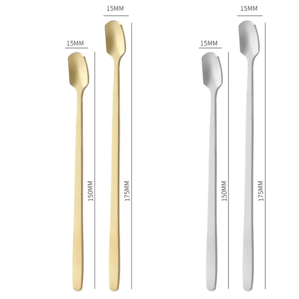 Coffee Spoon Spoon Tea Spoon Coffee Stirrers Milk Kitchen Bar Long Handle Spoon Stainless Steel Teaspoon Fast Ship