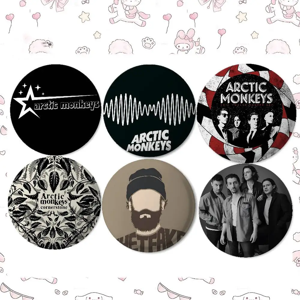 Band A-Arctic M-Monkeys Badges Peripheral Lapel Pins Tinplate Round Brooch For Shoulder Bag Accessories Souvenir Gifts