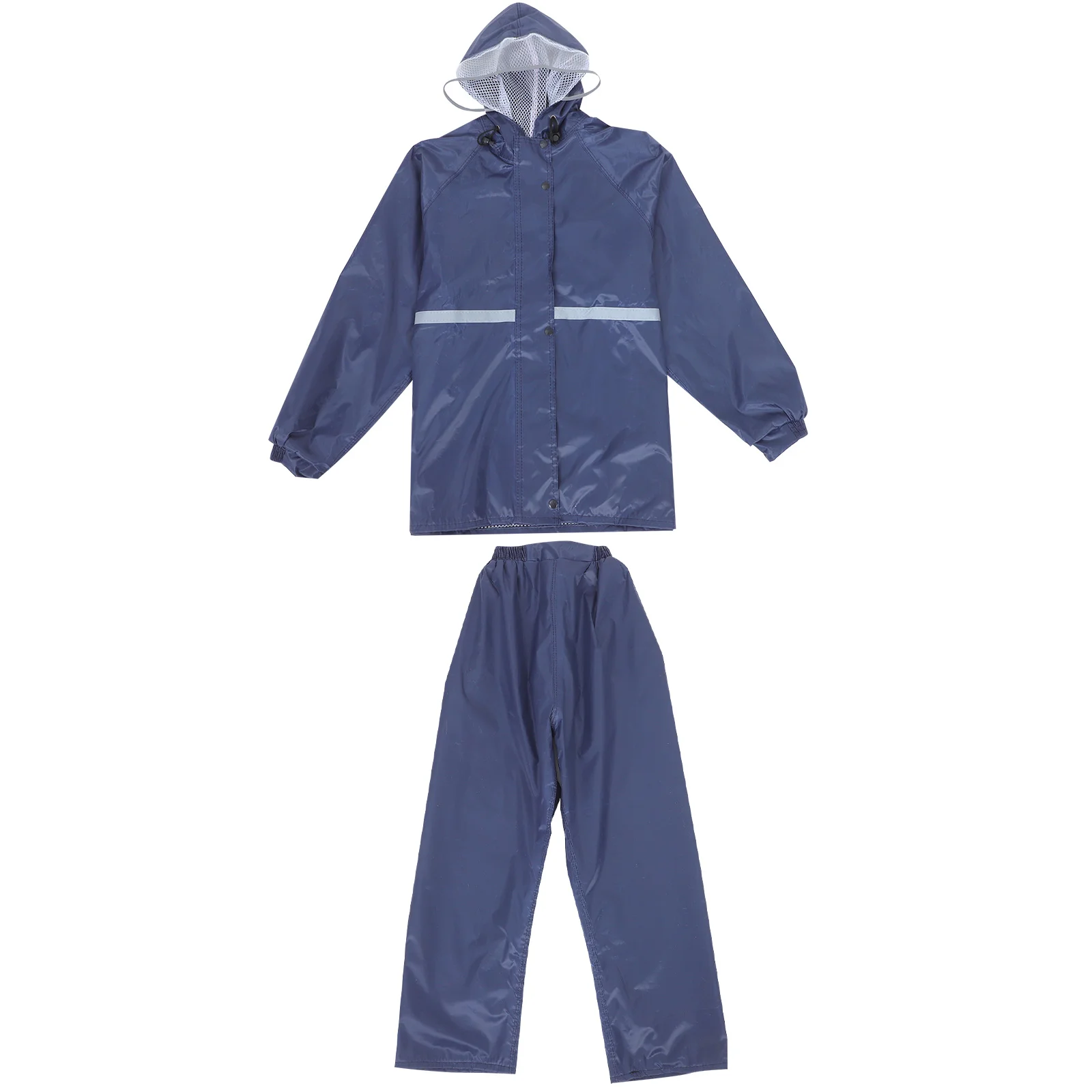 오토바이 비옷 정장 야외 재킷 사이클링 반사 후드 비옷과 레인 팬츠 캠핑 장비 하이킹 비바람에 견디는 재킷