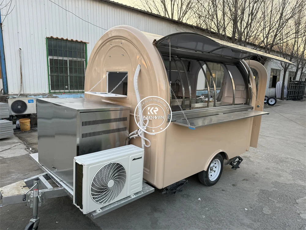 

Food Truck Mobile Kitchen Custom Fully Equipped Snack Pizza Cart Concession Food Trailer Ice Cream Coffee Kiosk