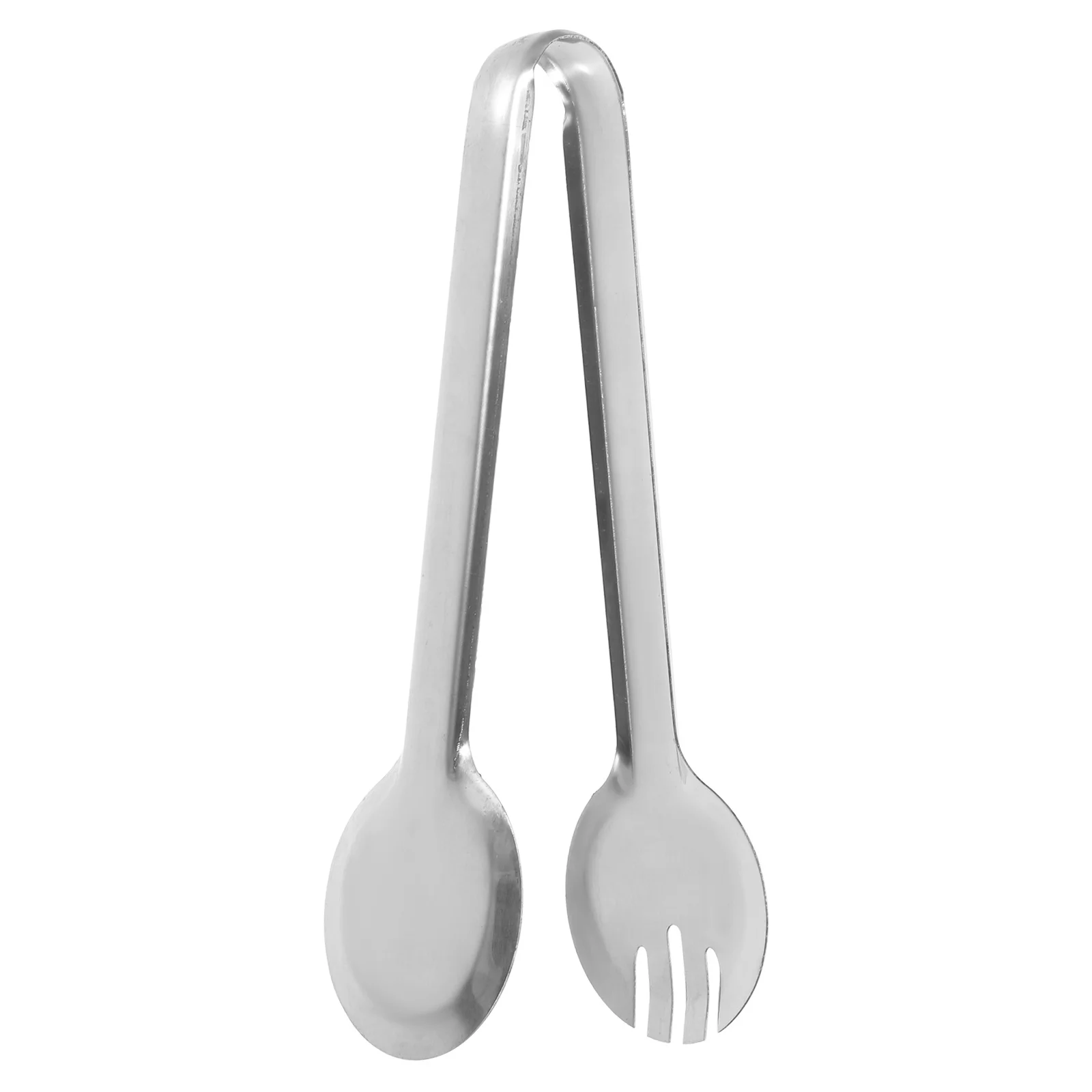 

1Pcs Single Tooth Stainless Steel Food Tong Kitchen Bread Dessert Barbecue Picking Tool for Steak Pasta Salad
