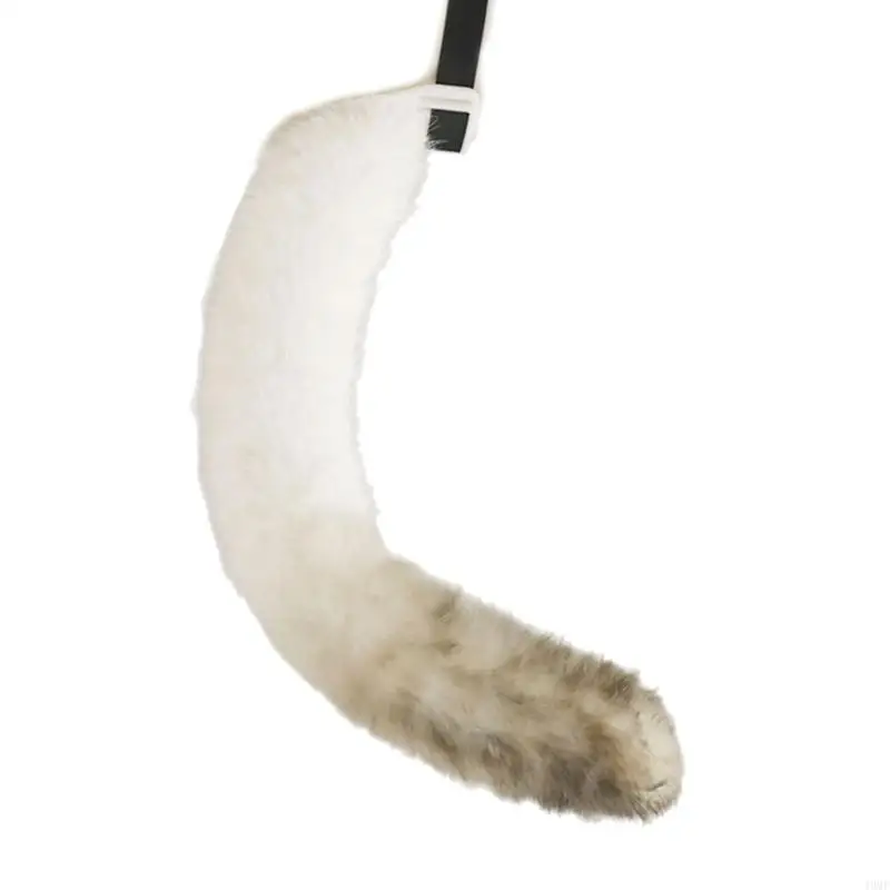 49mf 여우 귀에 머리 밴드 꼬리 퍼지 고양이 귀 귀 머리띠 테일 할로윈 코스프레 파티 고양이 의상 의상 액세서리 아이 성인