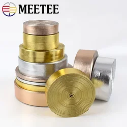 5M 5-50mm Synthetische PU Leder Band Gold Silber Tasche Schnüre Seile DIY Kleidung Dekor Bögen Band kleidung Taschen Rand Zubehör