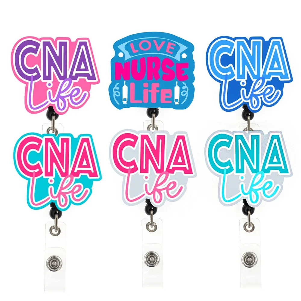 Medical Nurse Accessories Acrylic CNA Life  Badge Reel Nurse Life name ID Badge Holder