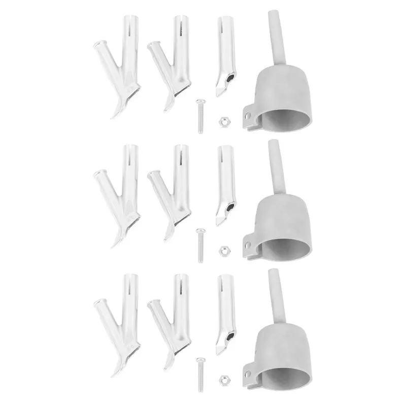 BMBY-3X 4 Speed Welding Nozzles For Vinyl Pvc Plastic Hot Air Blower Triangle Speed Nozzle 5Mm Round Welding Head Alloy