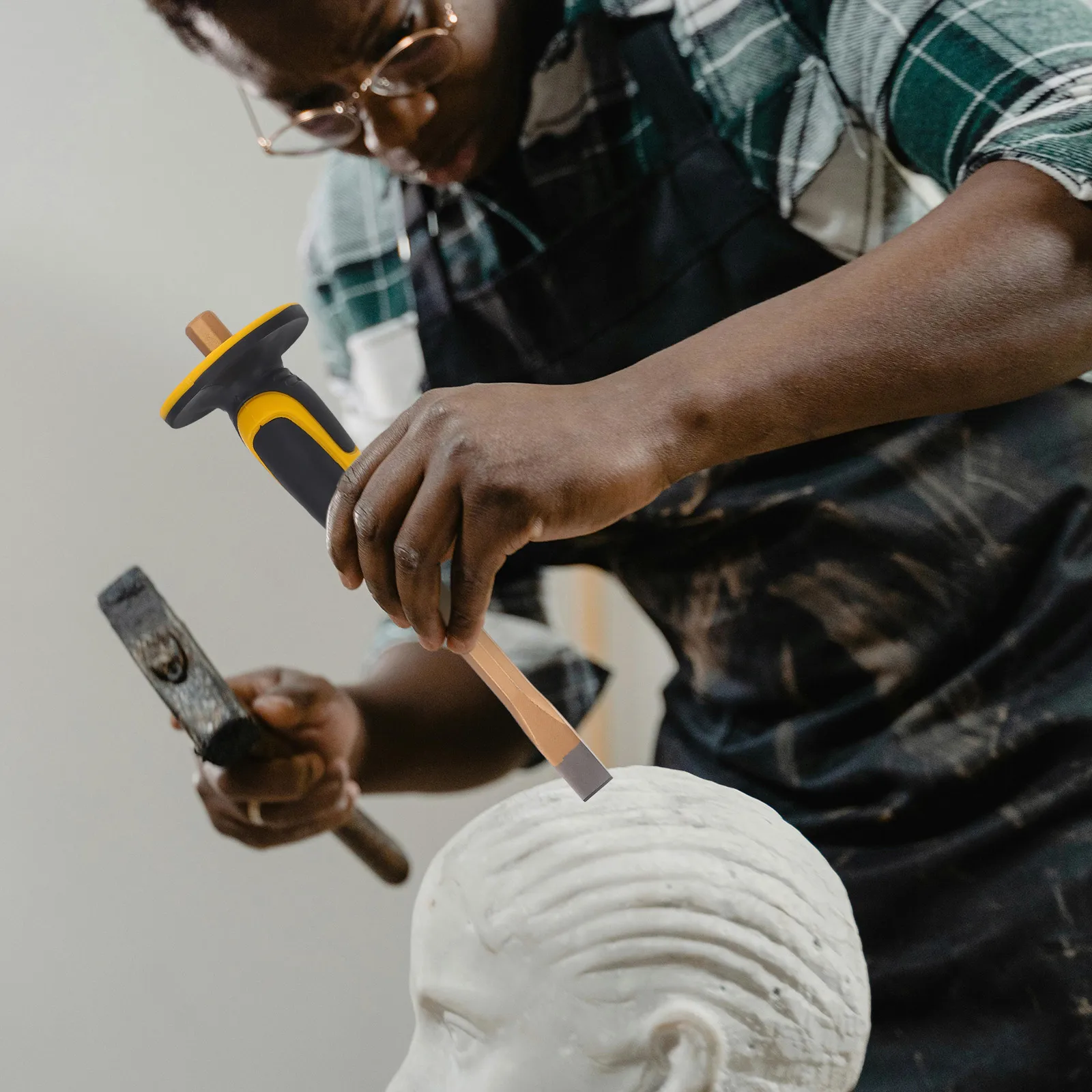 

Stone Masonry Tool Rock Brick Concrete Handheld Woodworking Ergonomic Manual For Carpenters Woodworkers Carving Tools