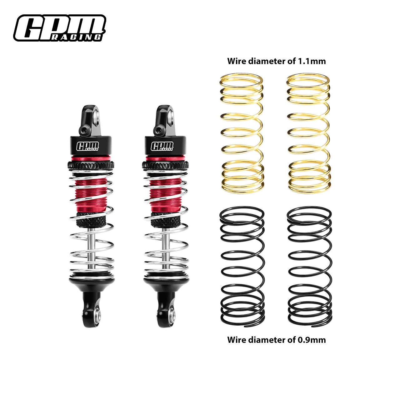 GPM 7075 Alu F/R AD صدمة زنبركية 58 مم لـ ARRMA 1/18 جرانيت تايفون موهافي جروم