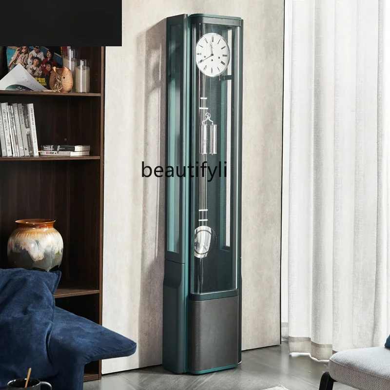 Modern Light Luxury the Grandfather Clock Living Room European Style Villa Clock Simple Vertical Pendulum Clock