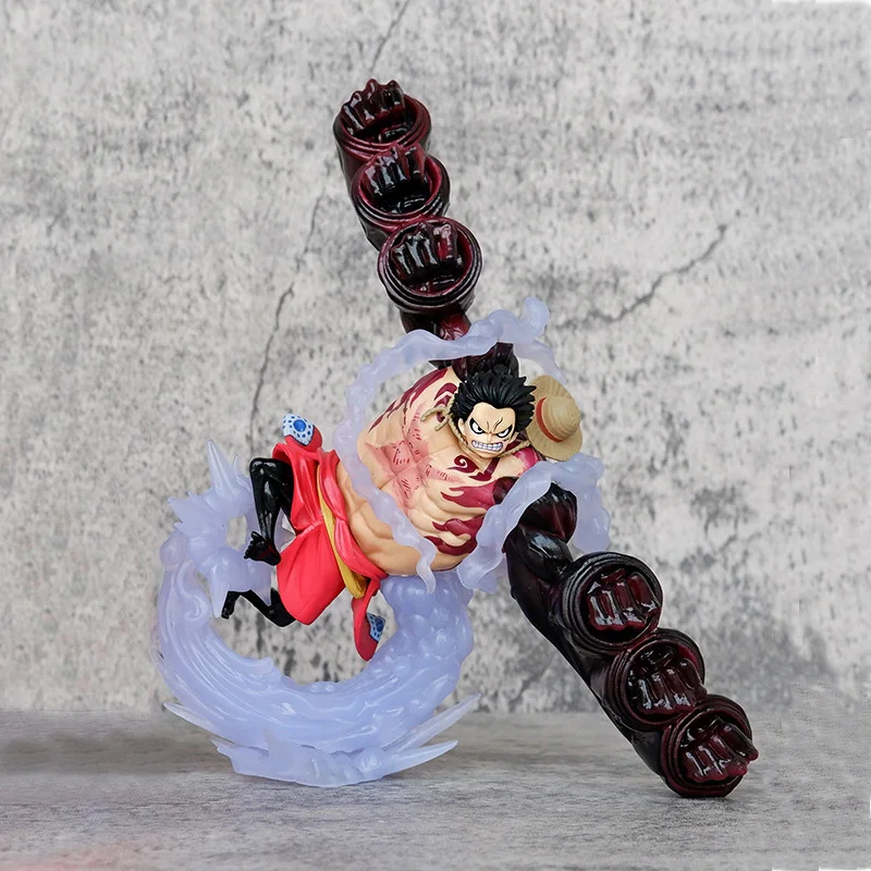 20.5Cm Een Stuk Anime Figuur Luffy Standbeeld Pvc Gk Beeld Beeldje Model Pop Ornament Collectie Kamer Decora Bureau Speelgoed Cadeau