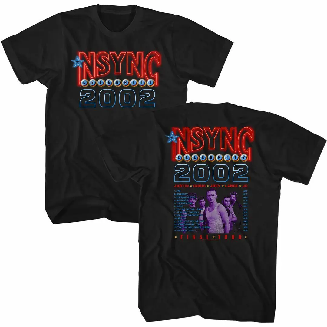 NSYNC Celebrity 2002 Black Adult T-Shirt