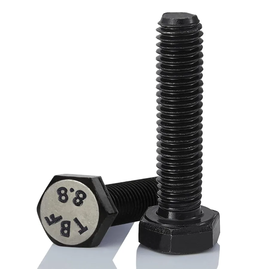 

M121.75 x 120mm 3Pcs Hex Bolts Hexagon Screw 8.8 Grade Alloy Steel Black Oxide Finish Metric Full Machine Thread