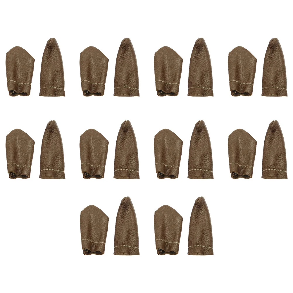 10 أزواج من واقيات الأصابع متينة قابلة للتنفس وناعمة ومرنة لأغطية الأصابع للخياطة والحياكة والحرف اليدوية