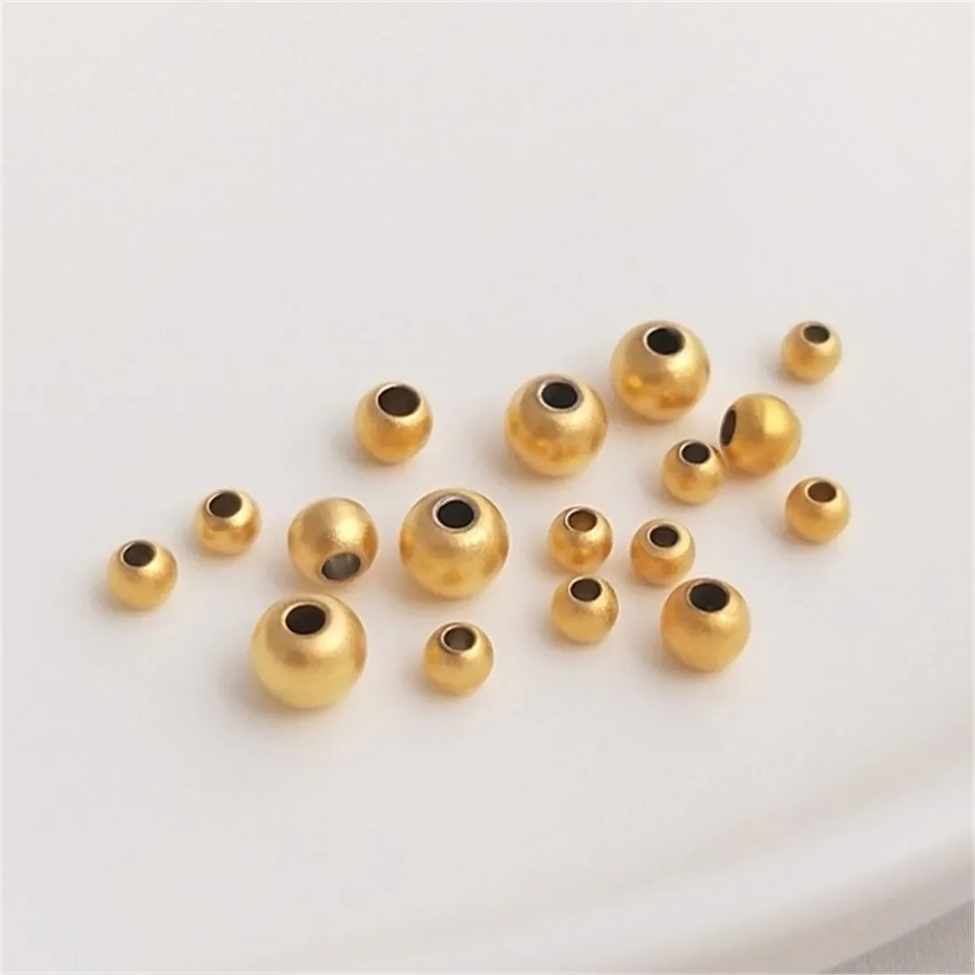 Real Sand Gold Round Beads, Loose Beads, Handmade Beaded, DIY Bracelet, Jewelry Material, C232