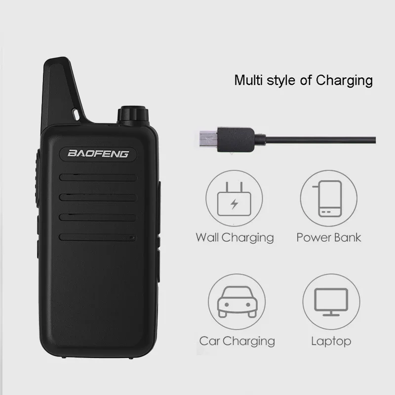 2 قطعة Baofeng VT-C2 FRS/PMR المشي لمسافات طويلة راديو صغير اتجاهين 2 واط اسلكية تخاطب ل هدية الكريسماس