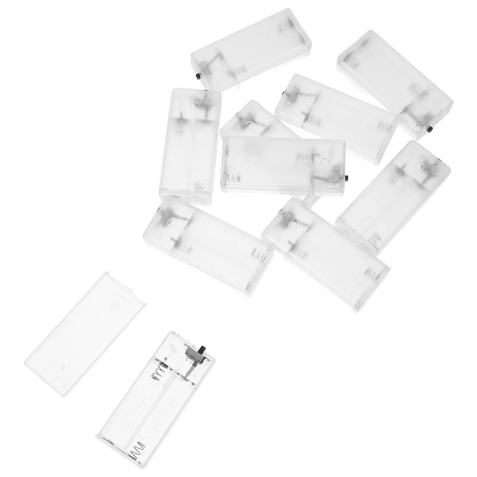 

10Pcs Box for String Lights Transparent Plastic Holder Replacement Compact Power Case Holder String Lights Parts