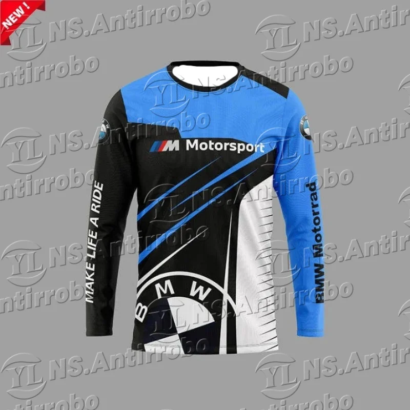 2025 nueva camiseta Digital 3D de secado rápido de verano para coche BMW, camiseta de manga corta para carreras todoterreno, ropa transpirable para motociclismo