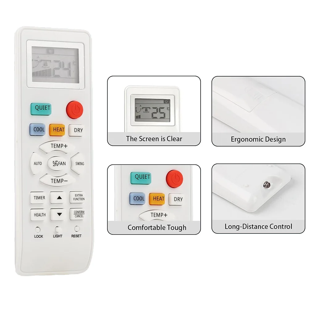 Optimized Replacement Remote Control for Haier AC Units YR-HD01 YL-HD04 YR-HD06 YL-HD02 HA-0361 with Dedicated Timer Buttons
